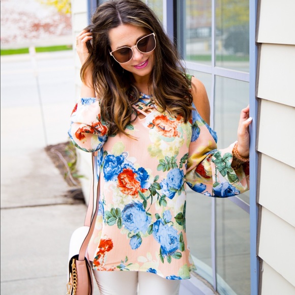 BNWT Last One Size Large Floral Print Top - Picture 1 of 6